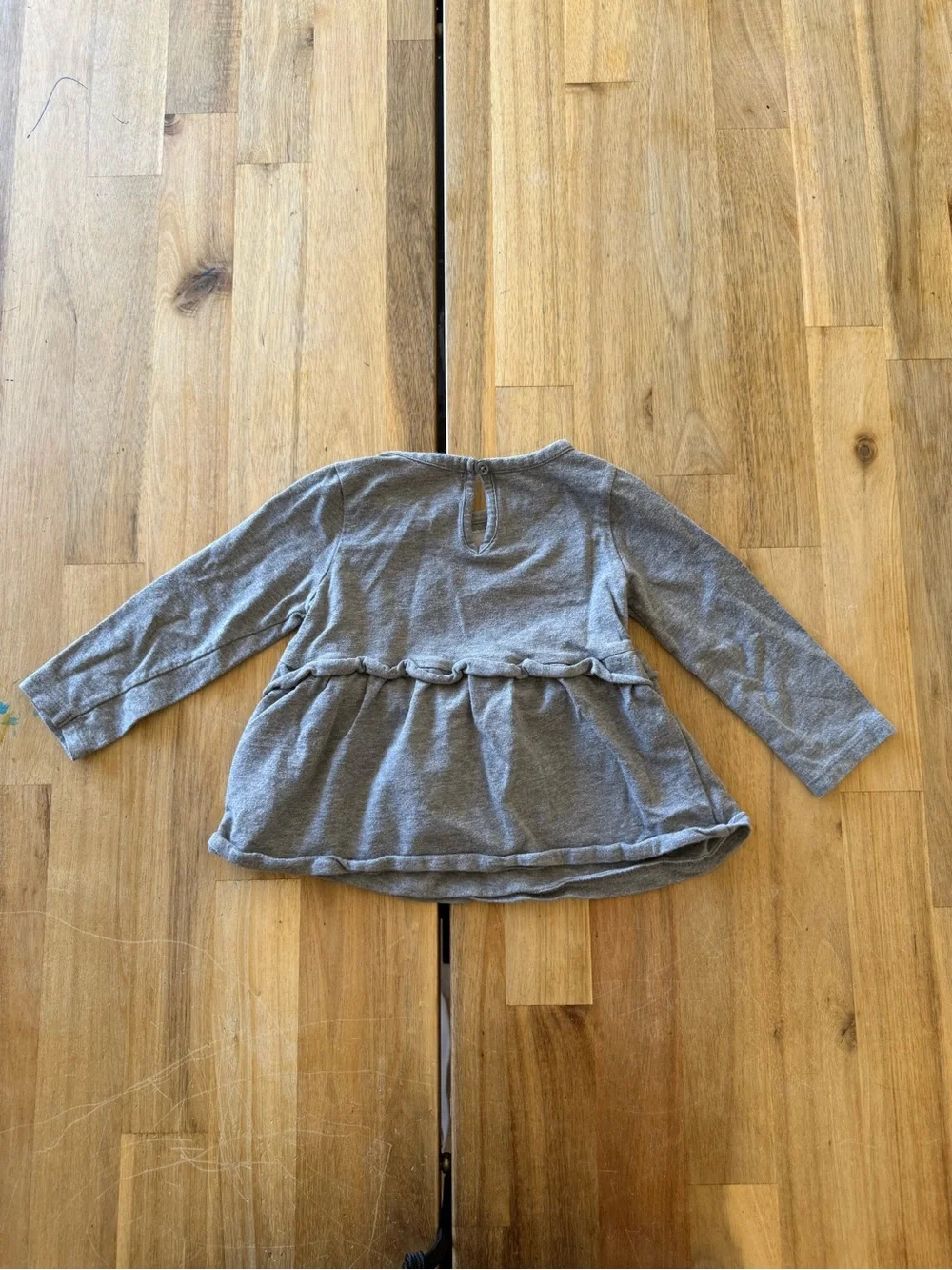 Just One You Carter’s Gray Floral Embroidered Dress 12M